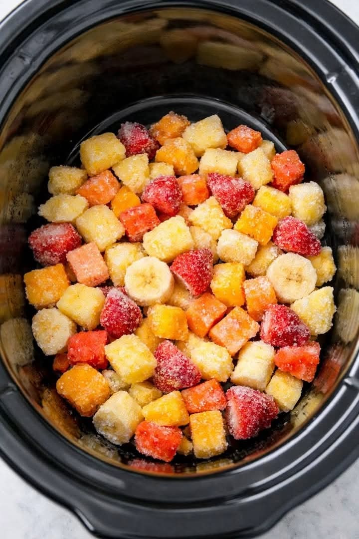 Slow Cooker Tropical Fruit Dessert (Just 4 Ingredients!)