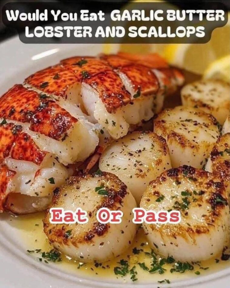 Succulent Garlic Butter Lobster & Scallops with Herbs