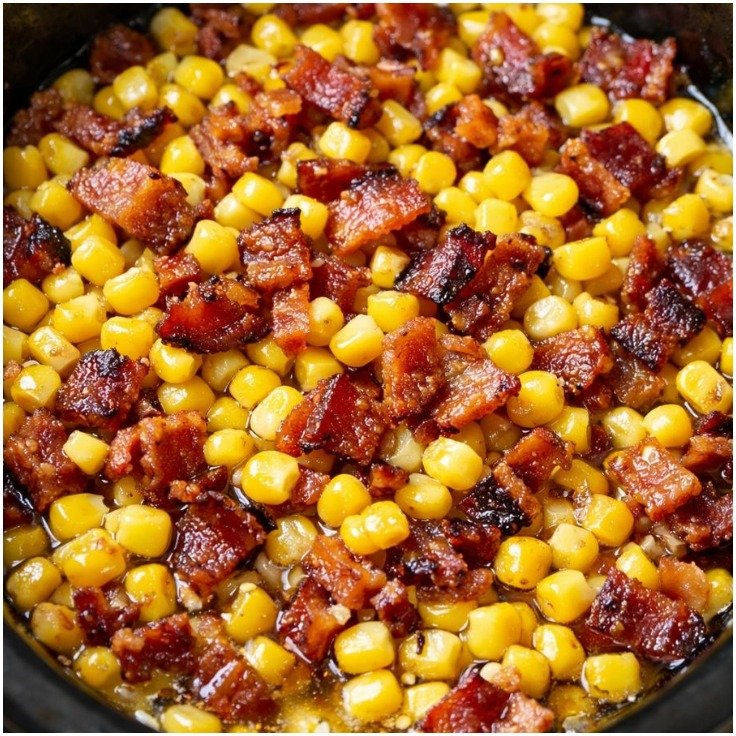 Slow Cooker Bacon and Corn