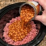 Slow Cooker Beef and Baked Beans