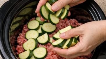 Slow Cooker Beef and Zucchini Bake