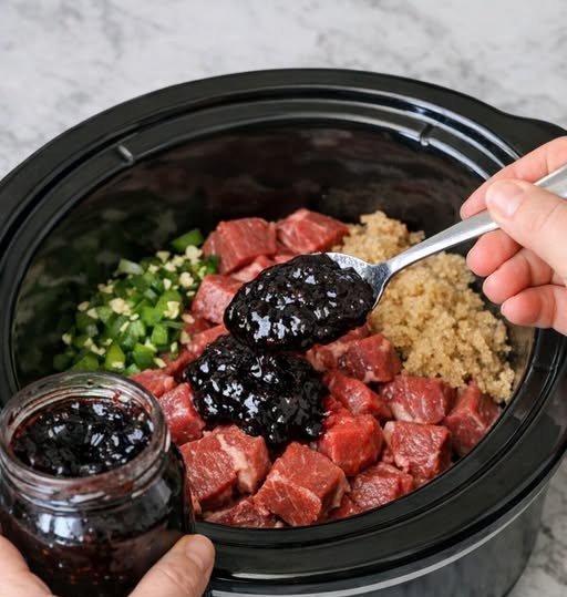 Slow Cooker Blackberry Jalapeño Beef Bites