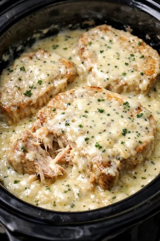 Slow Cooker Creamy Ranch Pork Chops