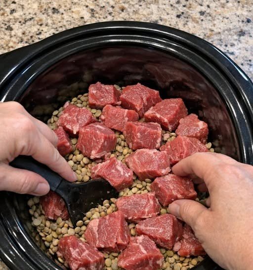 Slow Cooker Depression-Era Beef and Lentils