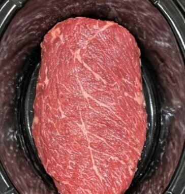 Slow Cooker Flat Iron Steak Dinner