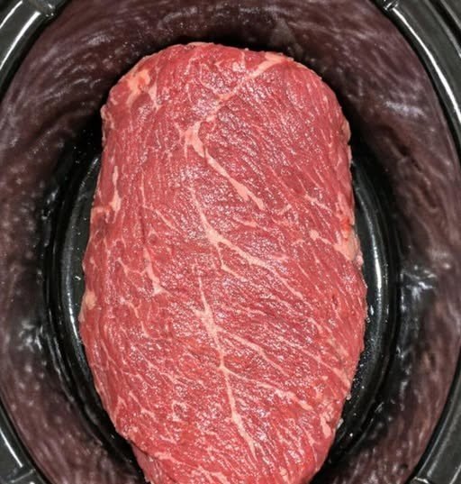 Slow Cooker Flat Iron Steak Dinner