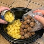 Slow Cooker Hawaiian Beef Meatballs