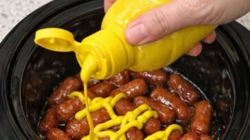 Slow Cooker Honey Mustard Beef Smokies