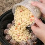 Slow Cooker Macaroni Salad Meatballs