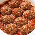 Slow Cooker Porcupine Meatballs