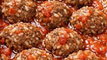 Slow Cooker Porcupine Meatballs