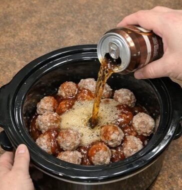 Slow Cooker Root Beer Beef Meatballs