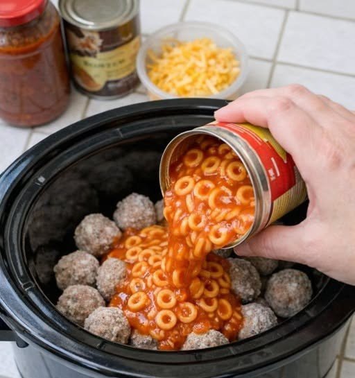 Spaghetti Rings with Beef Meatballs