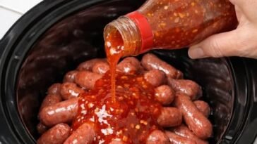 Sweet Chili Beef Smokies in the Slow Cooker