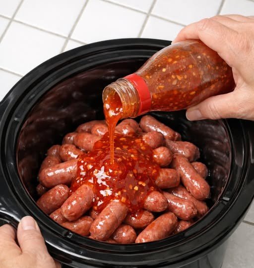 Sweet Chili Beef Smokies in the Slow Cooker