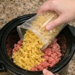Slow Cooker Depression Beef and Noodles