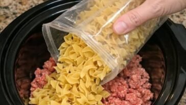 Slow Cooker Depression Beef and Noodles