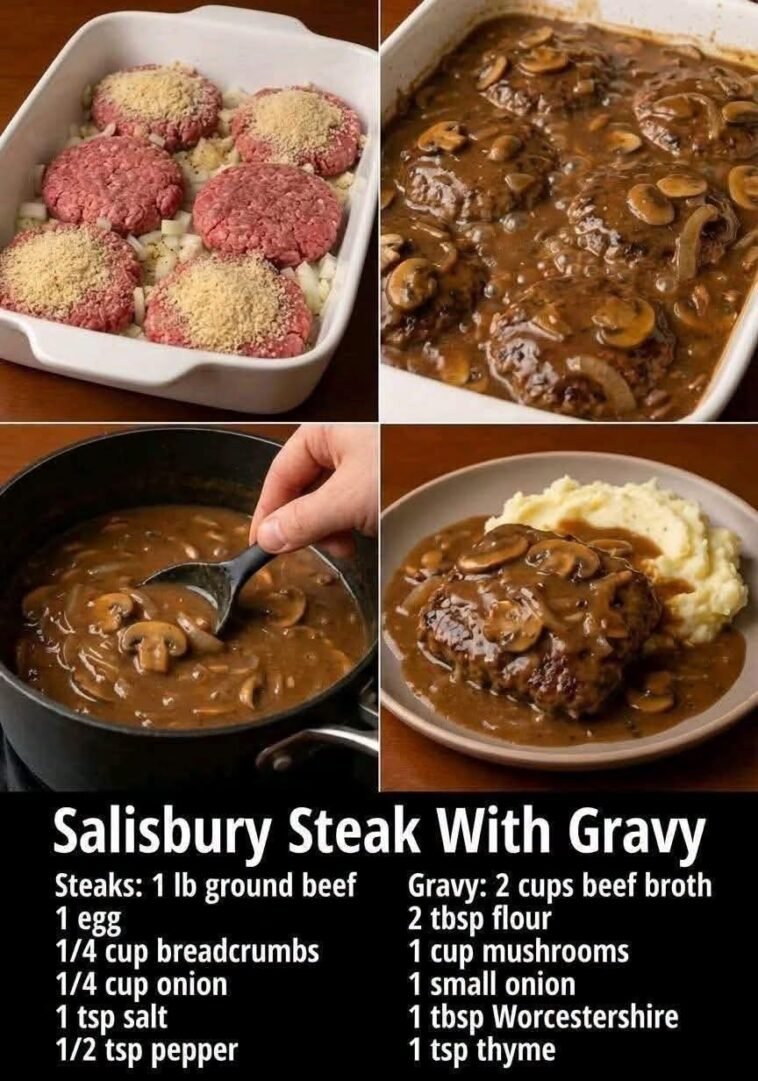 Salisbury Steak with Onion Gravy