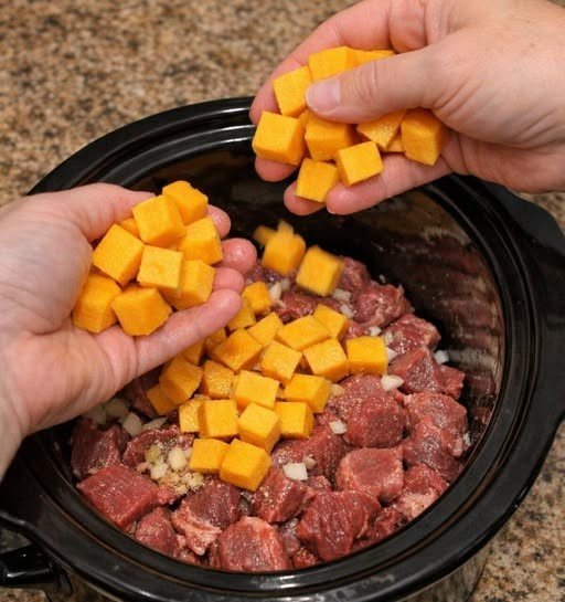 Slow Cooker Beef and Butternut Squash
