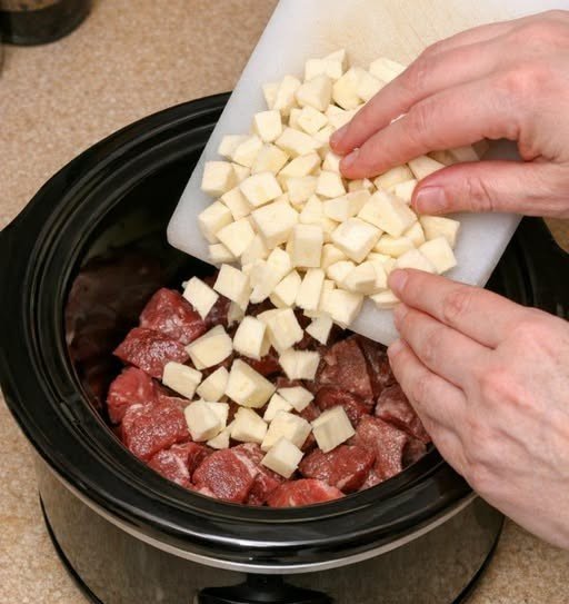 Slow Cooker Beef and Parsnip Stew