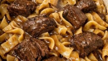 Slow Cooker Poor Man's Beef and Noodles