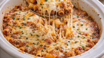 Cheesy Crock Pot Pasta Bake